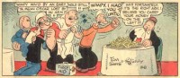 Bela Zaboly egyik Popeye-kpkockja, a teritn a mhecske-szignval