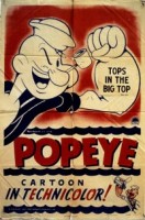 Popeye, cartoon in technicolor
